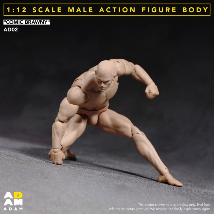 (Pre-order)ADAM 1/12 COMIC SBRAWNY MALE ACTION FIGURE BODY AD02