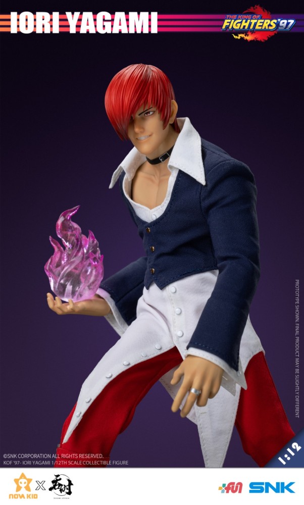 (In Stock)Tunshi Studio 1/12 SNK - The King Of Fighters 97 Iori Yagami 6 Inch Movable Figure TS-XXZ-008