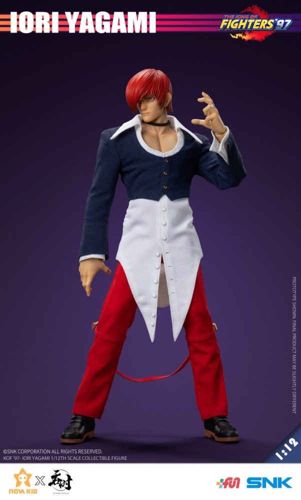 (In Stock)Tunshi Studio 1/12 SNK - The King Of Fighters 97 Iori Yagami 6 Inch Movable Figure TS-XXZ-008