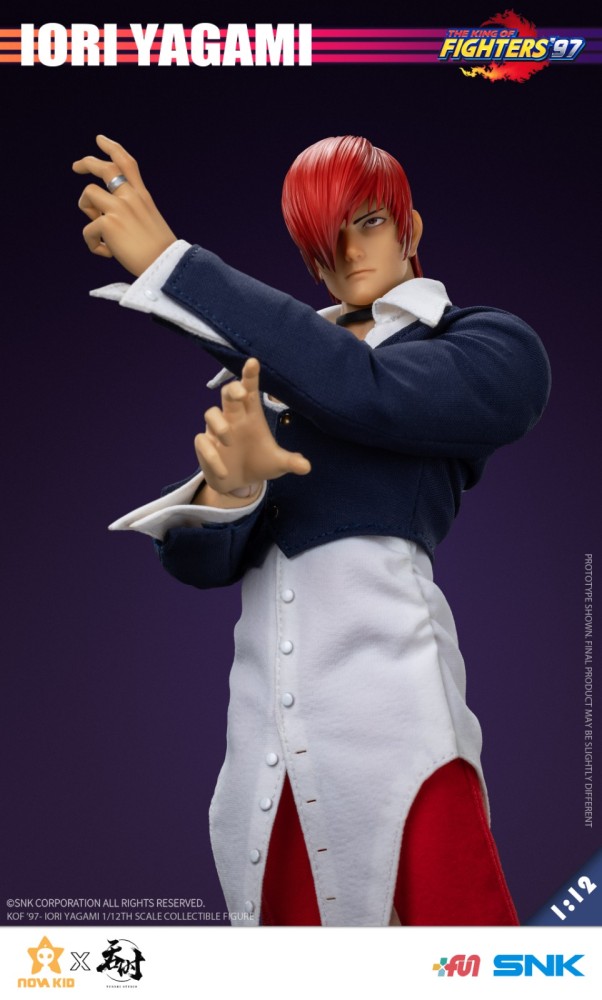 (In Stock)Tunshi Studio 1/12 SNK - The King Of Fighters 97 Iori Yagami 6 Inch Movable Figure TS-XXZ-008