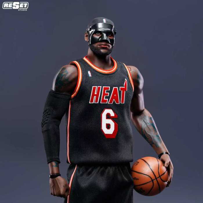 (Pre-order)Reset Studio 1/6 NBA Miami Heat Black Mask LeBron James 12 inch Collectible Figure RS-BMLJ