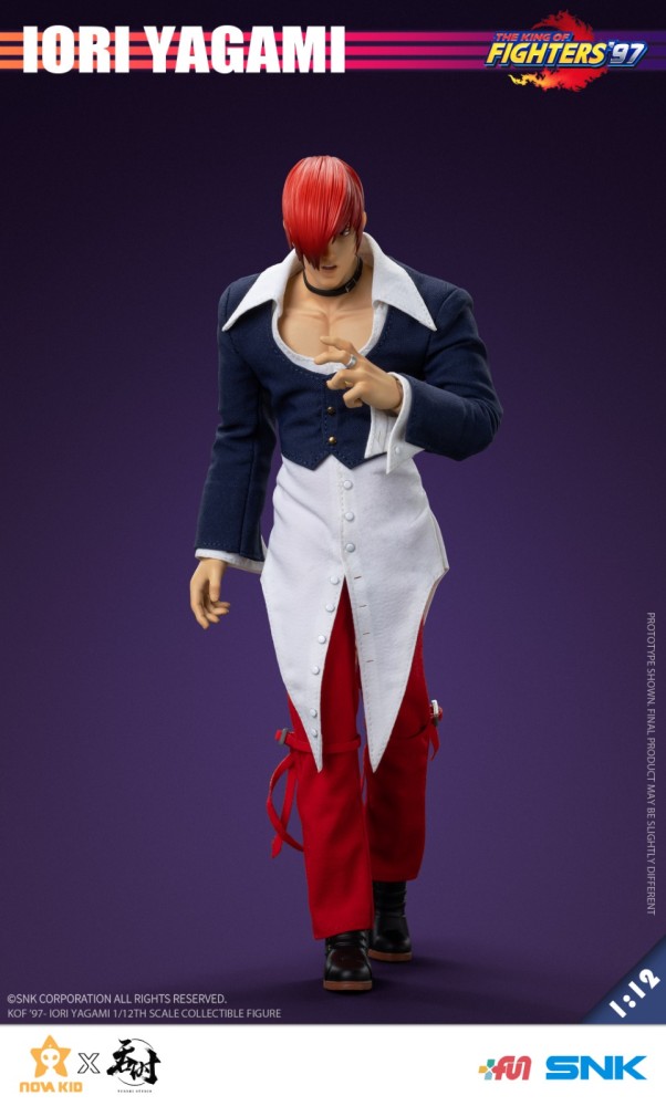 (In Stock)Tunshi Studio 1/12 SNK - The King Of Fighters 97 Iori Yagami 6 Inch Movable Figure TS-XXZ-008
