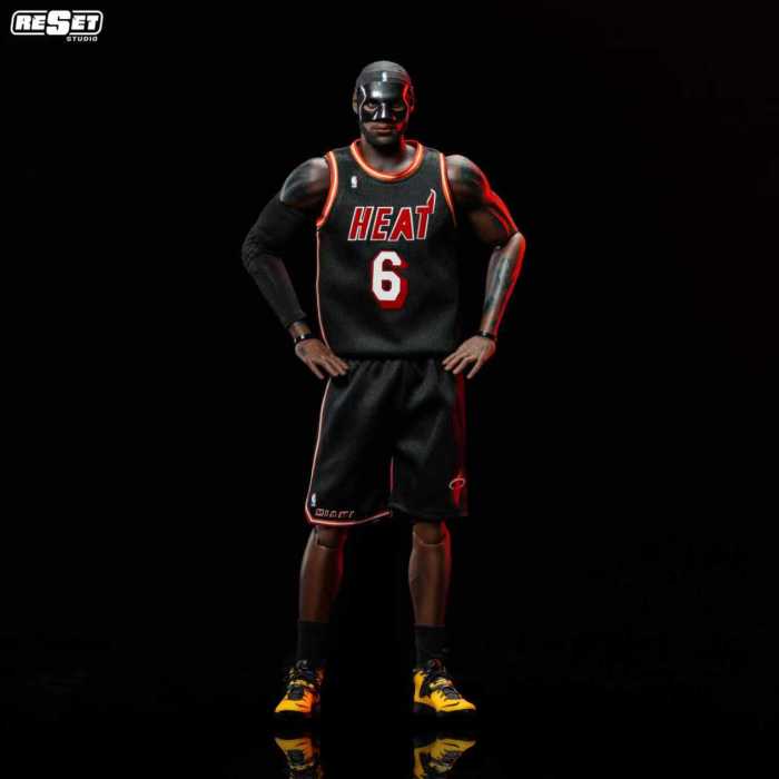 (Pre-order)Reset Studio 1/6 NBA Miami Heat Black Mask LeBron James 12 inch Collectible Figure RS-BMLJ