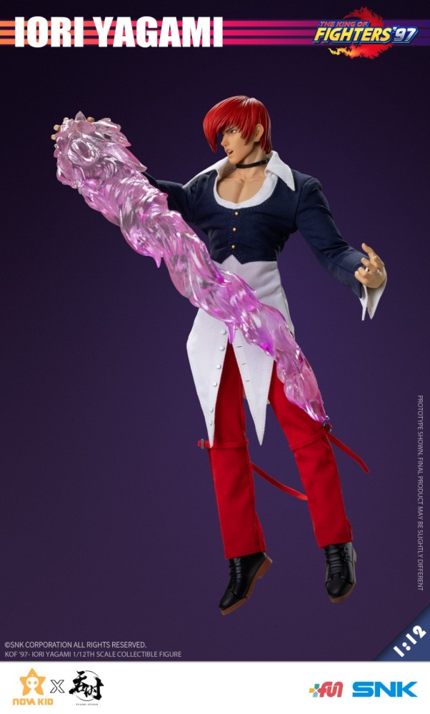 (In Stock)Tunshi Studio 1/12 SNK - The King Of Fighters 97 Iori Yagami 6 Inch Movable Figure TS-XXZ-008