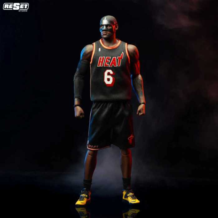 (Pre-order)Reset Studio 1/6 NBA Miami Heat Black Mask LeBron James 12 inch Collectible Figure RS-BMLJ