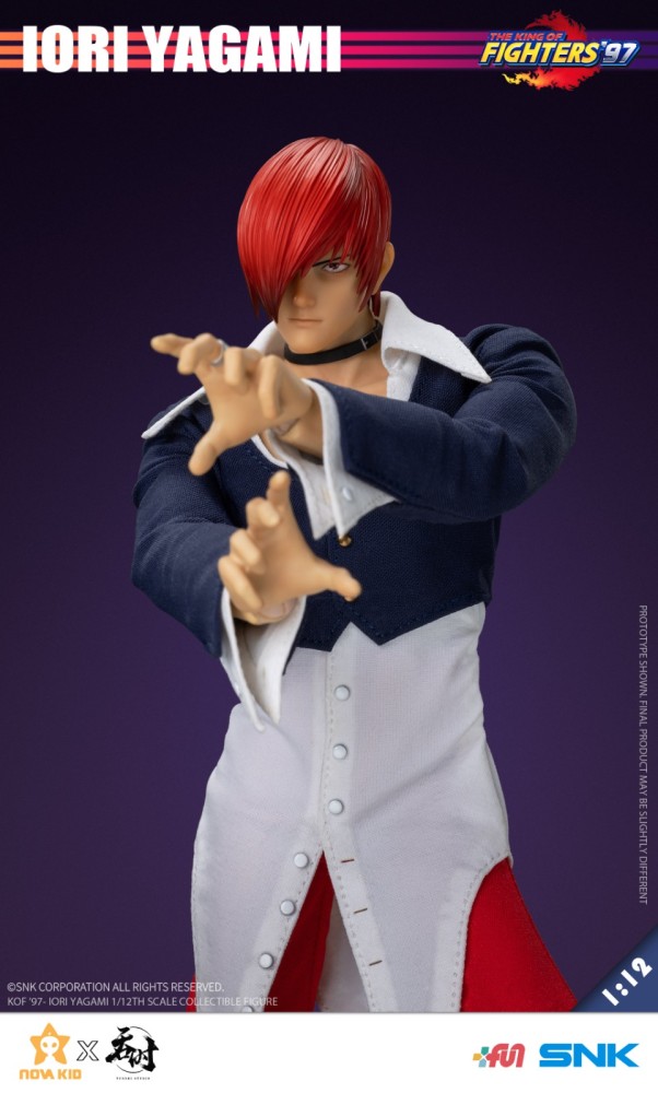 (In Stock)Tunshi Studio 1/12 SNK - The King Of Fighters 97 Iori Yagami 6 Inch Movable Figure TS-XXZ-008