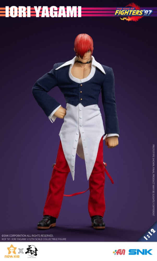 (In Stock)Tunshi Studio 1/12 SNK - The King Of Fighters 97 Iori Yagami 6 Inch Movable Figure TS-XXZ-008
