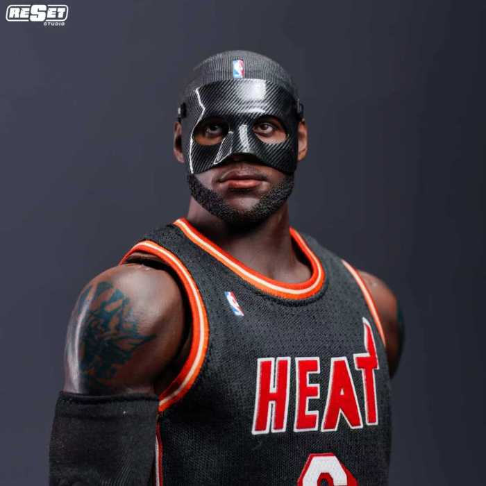 (Pre-order)Reset Studio 1/6 NBA Miami Heat Black Mask LeBron James 12 inch Collectible Figure RS-BMLJ