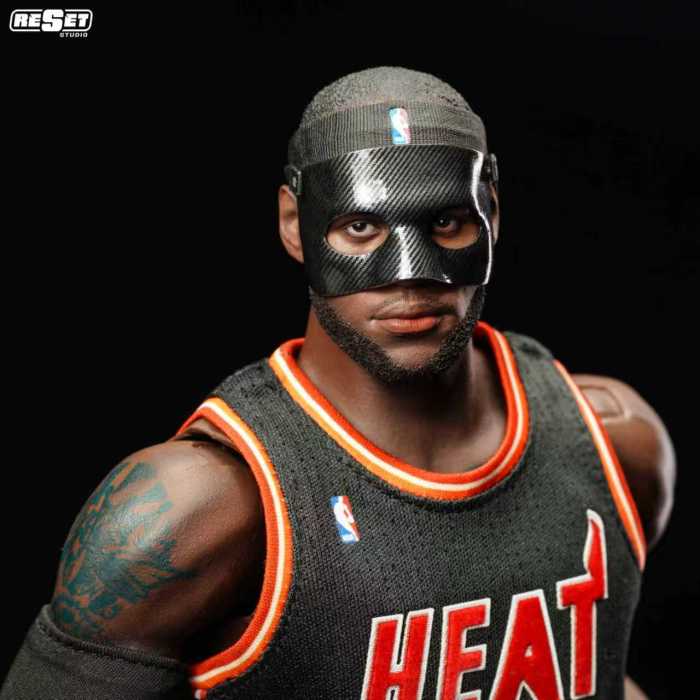 (Pre-order)Reset Studio 1/6 NBA Miami Heat Black Mask LeBron James 12 inch Collectible Figure RS-BMLJ