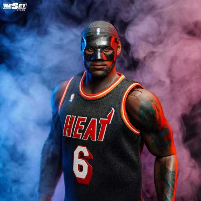 (Pre-order)Reset Studio 1/6 NBA Miami Heat Black Mask LeBron James 12 inch Collectible Figure RS-BMLJ