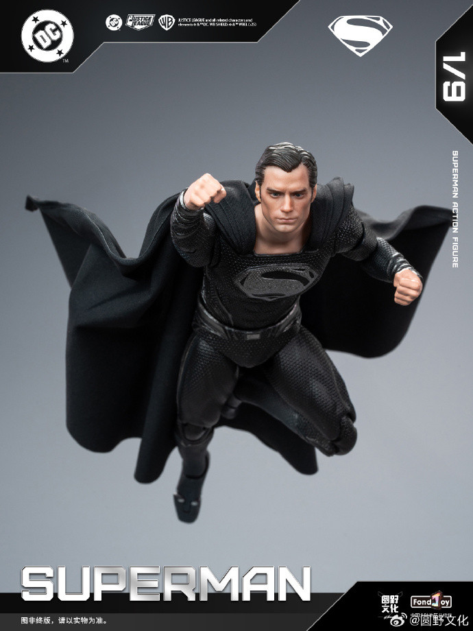(Pre-order)DC Genuine Authorized Yuanye Culture&Fond Joy Zack Snyder Justice League 1/9 Black Superman 2.0