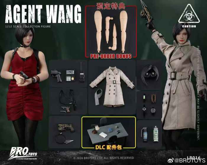 (Pre-order)Brotoys 1/12 Agent Wang 6 Inch Movable Figure LR016