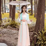 Women Hanfu Chinese Traditional Folk Costume Girl Han Dynasty Dance Wear Lady Fairy Cosplay Clothes Oriental Ancient Prince Suit