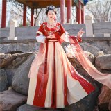 Ancient Hanfu Folk Dance Costume Women Traditional Hanfu Clothing Han Dynasty Oriental Princess Elegance Tang Dynasty Dance Wear
