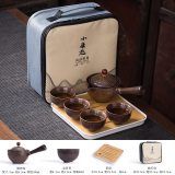 Flowers Exquisite Stone Grinding Shape Tea Set Handmade Tea Pot Cup Set Chinese Tea Ceremony Gift GungFu Tea Cup Teaware Unique
