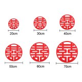 Non-woven Fabrics Chinese Wedding Decoration Wall Stickers Double Happiness Red Window Home Decoration Wedding Room Decor