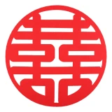 Non-woven Fabrics Chinese Wedding Decoration Wall Stickers Double Happiness Red Window Home Decoration Wedding Room Decor