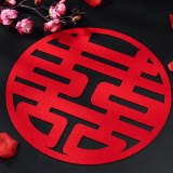 Non-woven Fabrics Chinese Wedding Decoration Wall Stickers Double Happiness Red Window Home Decoration Wedding Room Decor