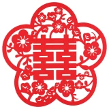 Non-woven Fabrics Chinese Wedding Decoration Wall Stickers Double Happiness Red Window Home Decoration Wedding Room Decor