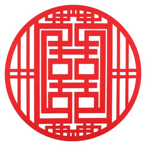 Non-woven Fabrics Chinese Wedding Decoration Wall Stickers Double Happiness Red Window Home Decoration Wedding Room Decor