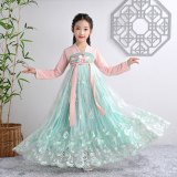 Hanfu Little Girls' Summer Chinese Style Traditional Dresses Kids Fairy Ancient Costume Children Cosplay Folk Dance