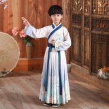 New Hanfu Boys Children's Ancient Costumes Summer Chinese Style Young Master's Clothes Boys Ancient Style Suit Class Clothes