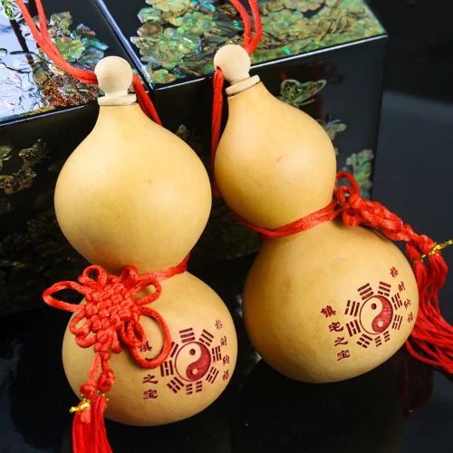 Chinese Feng Shui Gourd Natural Gourd Gourd Pendant Gossip Map Feng Shui Map Home Garden Home Decoration Pendant Accessories