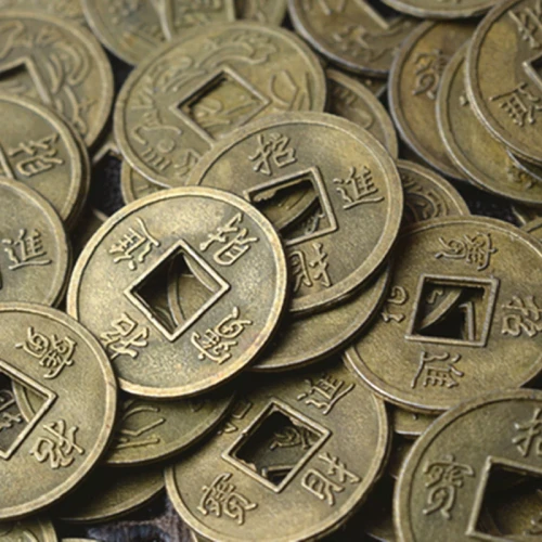 10Pcs Chinese Feng Shui Lucky Ching/Ancient Coins Set Educational Ten Emperors Antique Fortune Money Coin Luck Fortune Wealth