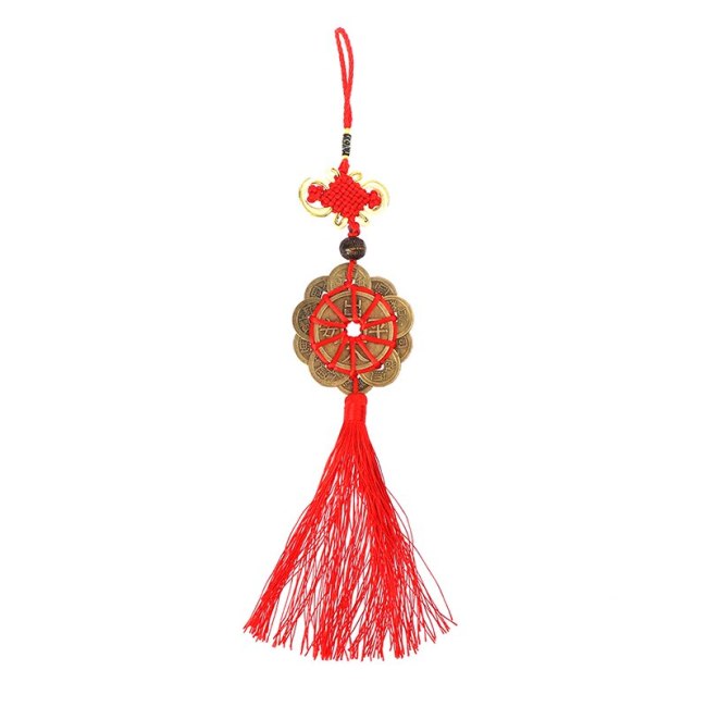 1/2pcs Lucky Red Chinese Knot FENG SHUI Set Charm Ancient I CHING Coins Prosperity Protection Good Fortune