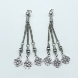 JunKang 2pcs Pop Turkey StarMoon national emblem Chinese knot Rosary Pendant DIY Handmade Bracelet Necklace Jewelry Accessories