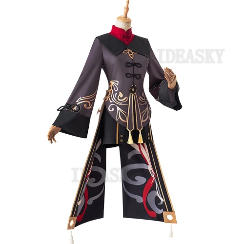 Halloween costume Hutao Cosplay Costume Uniform Wig Cosplay Game Hu Tao hat shoes Chinese Style Halloween Women kids girl child