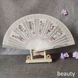 Ladies Dancing Home Decor Female Embroidery Folding fan Classical Vintage Translucence Chinese Style Round Fans Small Silk Fan