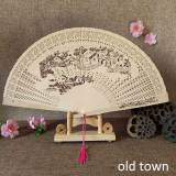 Ladies Dancing Home Decor Female Embroidery Folding fan Classical Vintage Translucence Chinese Style Round Fans Small Silk Fan