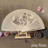 Ladies Dancing Home Decor Female Embroidery Folding fan Classical Vintage Translucence Chinese Style Round Fans Small Silk Fan