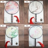 Ladies Dancing Home Decor Female Embroidery Folding fan Classical Vintage Translucence Chinese Style Round Fans Small Silk Fan