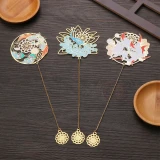 1PC Chinese Retro Carving Style Metal Bookmarks Hollow Animals Pendant Book Clip Pagination Mark School Stationery Supply Gifts