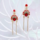 Vintage Peking Opera Earrings with Chinese Characteristics  Earrings for Women and Couple and Bride Jewelry Anniversary Gift