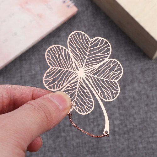 14 models Metal Bookmark Chinese Style Vintage Creative Leaf Vein Hollow Maple Leaf Fringed Apricot Leaf Bookmark Gifts