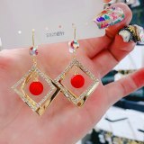 Chinese wind long tassel pendant Vintage Stud Earrings Elegant exquisite Prevent Allergy Women's Earrings Personality Trend