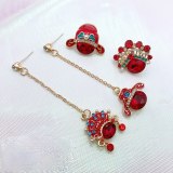 Vintage Peking Opera Earrings with Chinese Characteristics  Earrings for Women and Couple and Bride Jewelry Anniversary Gift