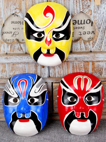 Sichuan opera face-changing props pulp Peking opera facial makeup mask children can wear decorative ornaments Chinese style wall