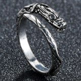 Halloween props Fashion Flying Dragon Rings Punk Vintage Snake Ring Adjustable Hiphop Rock Jewelry Finger for Man Women Gift