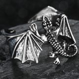 Halloween props Fashion Flying Dragon Rings Punk Vintage Snake Ring Adjustable Hiphop Rock Jewelry Finger for Man Women Gift