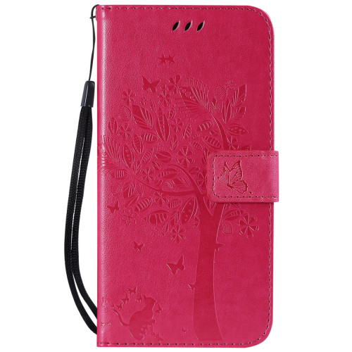 For iPhone X Magnetic Leather Case - Red