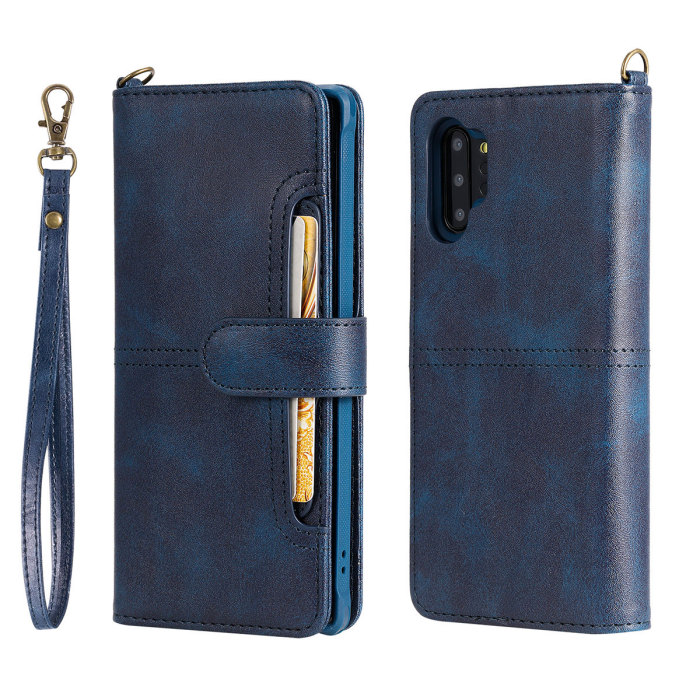 For Samsung Galaxy Note20 Ultra Folio Leather Case - Blue