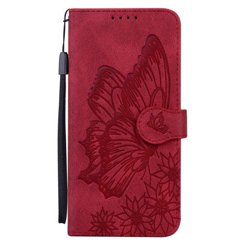 For Samsung Galaxy A12 Flip Leather Case - Red