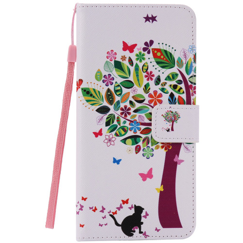 For iPhone 11 Hybrid Leather Case - Tree
