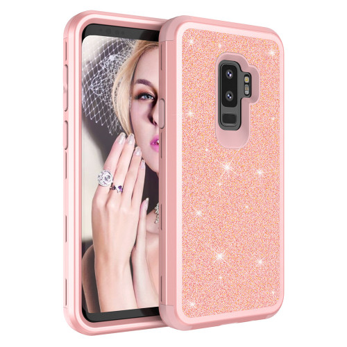 For Samsung Galaxy S9 Hybrid Silicone Case - Rose Gold