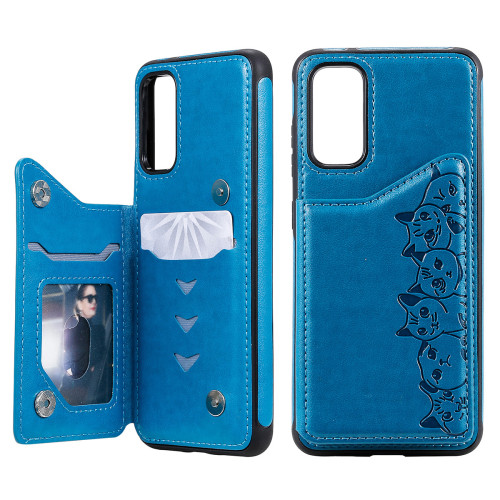 For Samsung Galaxy S21 Card Holder Case - Blue