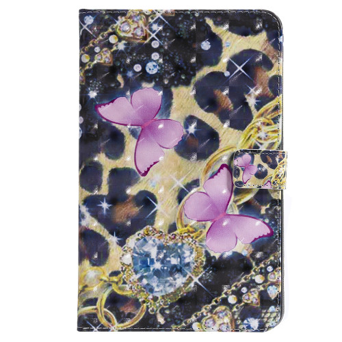 For Samsung Galaxy S4 10.5(2018) Folding  Leather Pattern Stand Wattle Pattern Cover-Pink/Butterfly